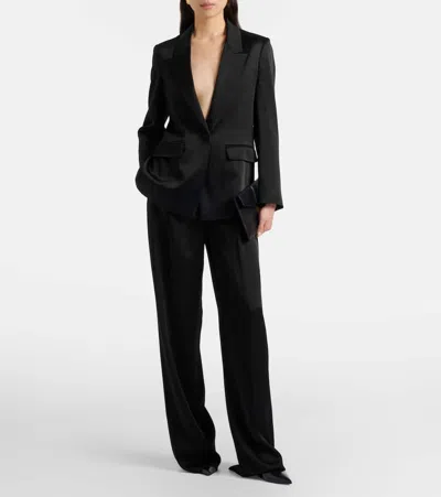 Max Mara Button Single-breasted Blazer In Black
