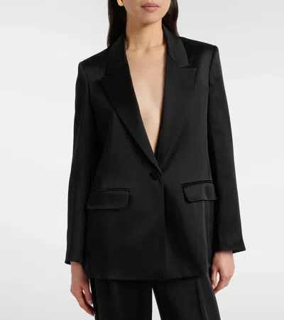 Max Mara Button Single-breasted Blazer In Black