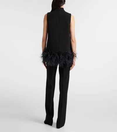 Max Mara Natural Stretch Pure Wool Flared Trousers In Black
