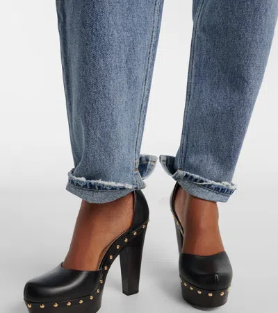 Chloé Light Indigo High-waisted Tapered Jeans In Blue