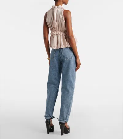 Chloé Light Indigo High-waisted Tapered Jeans In Blue