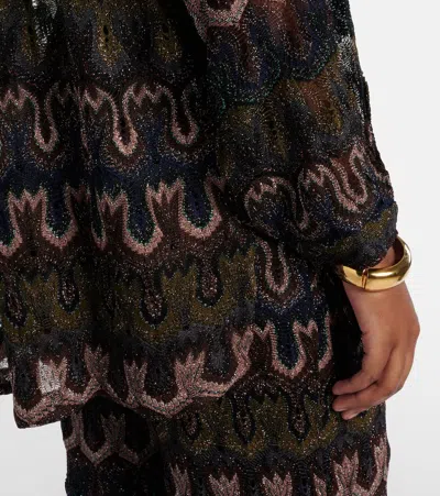 Missoni Lamé Blouse In Brown