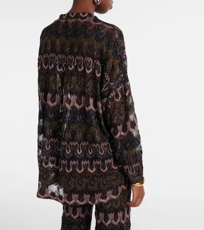 Missoni Lamé Blouse In Brown