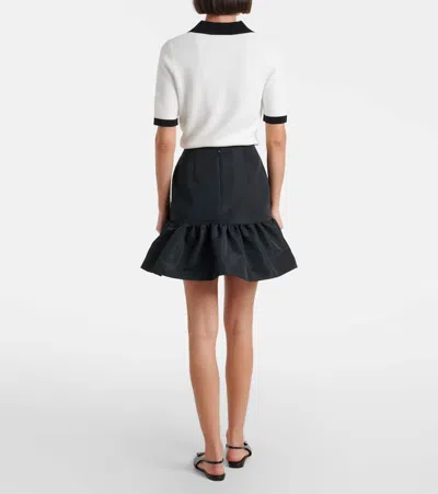Nina Ricci Midi Skirt Featuring Ruffled Hem Detail In Black