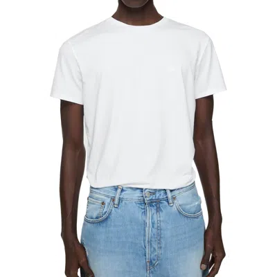 Acne Studios Men T-shirt In Cotone Con Logo In White