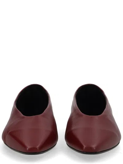 Aeyde Womens Wine Betty Pointed-toe Leather Ballet Flats