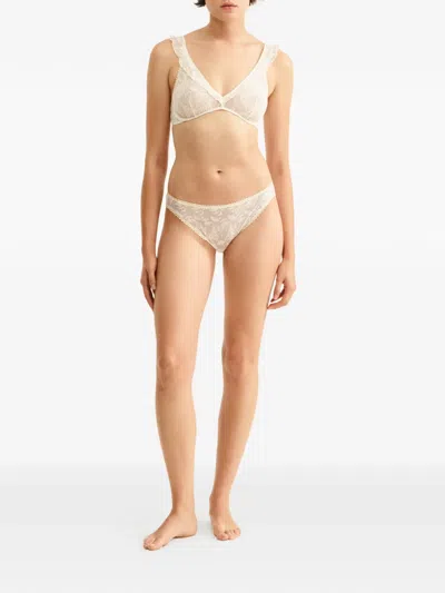 Eres Printanière Underwire Ruffled Bra In White