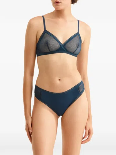 Eres Sheer-effect Triangle Bra In Blue