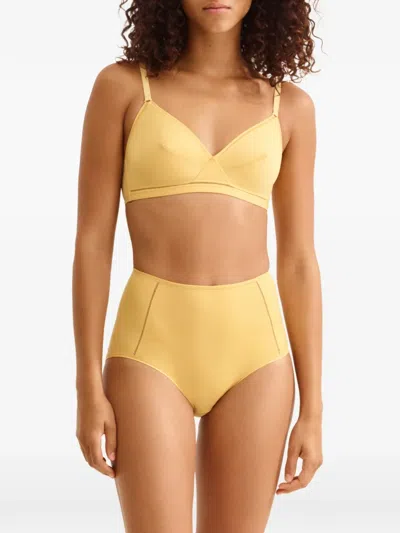 Eres Lydia Soyeuse Wireless Triangle Bra In Yellow