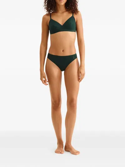 Eres Lydia Soyeuse Wireless Triangle Bra In Green