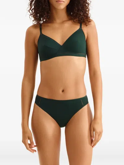 Eres Lydia Soyeuse Wireless Triangle Bra In Green