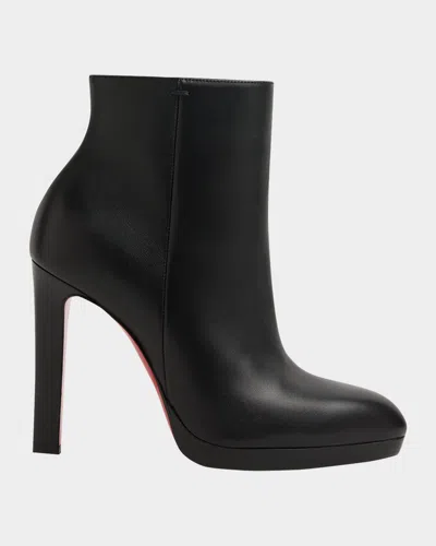 Christian Louboutin Fannylove 120 Leather Ankle Boots In Black