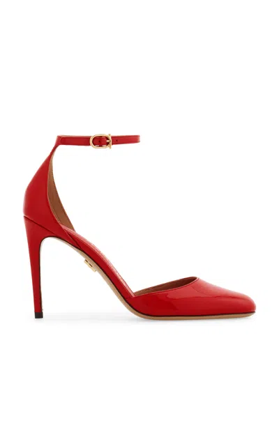 Ferragamo Maily Patent Leather Pumps In Red