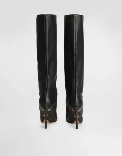 Dolce & Gabbana Dolce  Gabbana Devotion Pointed Toe Boots In Black