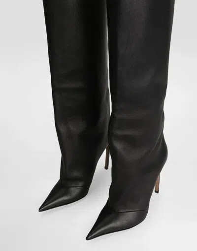 Dolce & Gabbana Dolce  Gabbana Devotion Pointed Toe Boots In Black