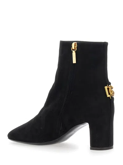 Dolce & Gabbana Suede Leather Ankle Boots In Multi