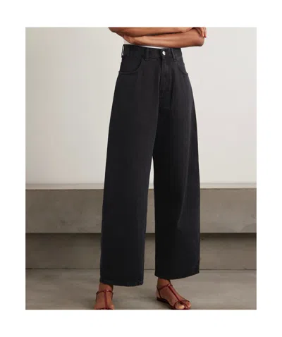 Rohe High-rise Wide-leg Jeans In Black