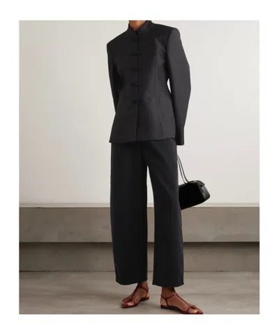 Rohe High-rise Wide-leg Jeans In Black