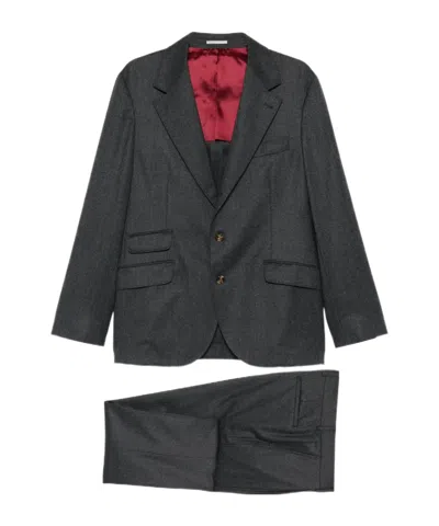 Brunello Cucinelli Single-breasted Suit In Black