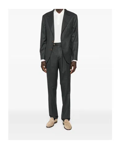 Brunello Cucinelli Single-breasted Suit In Black