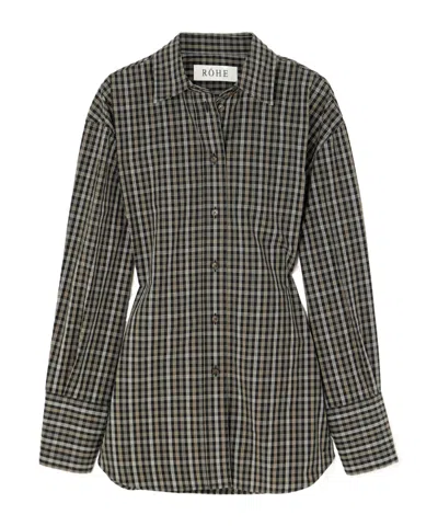 Rohe Multicolor Cotton Pattern Shirt In Black