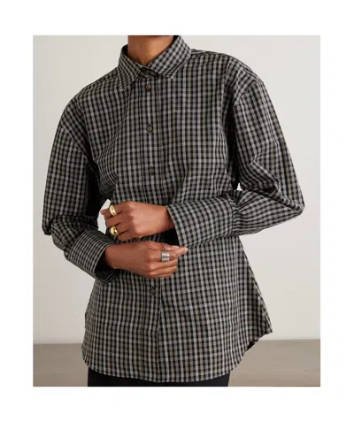 Rohe Multicolor Cotton Pattern Shirt In Black