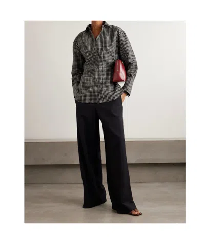Rohe Multicolor Cotton Pattern Shirt In Black