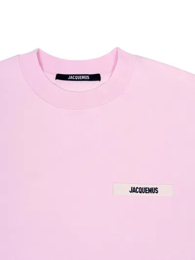Jacquemus Pink Organic Cotton Fleece The Gros Grain Sweatshirt In Pink