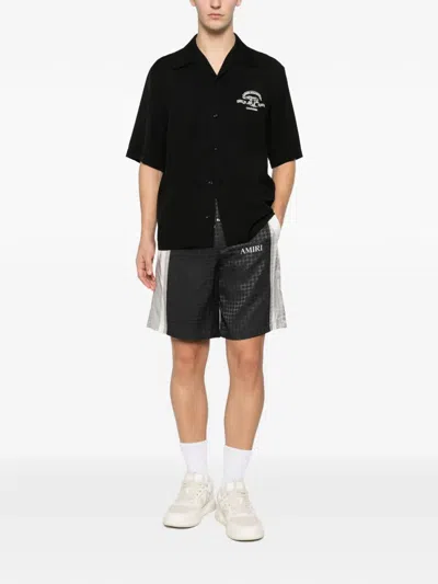 Amiri Quad Panel Side Stripe Tailored Shorts In Multi