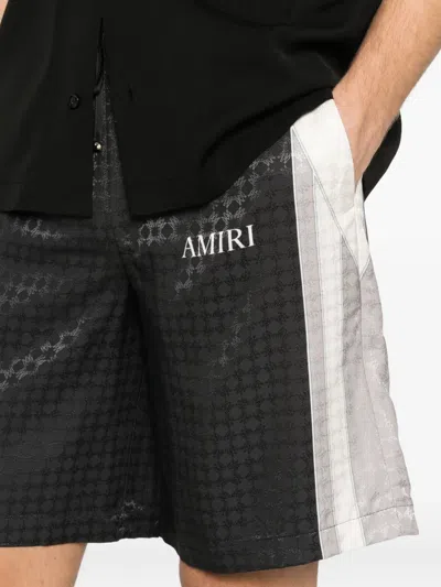 Amiri Quad Panel Side Stripe Tailored Shorts In Multi