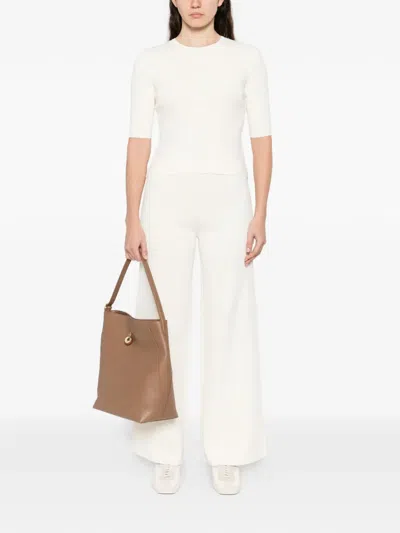 Max Mara Embroidered T-shirt In Neutral