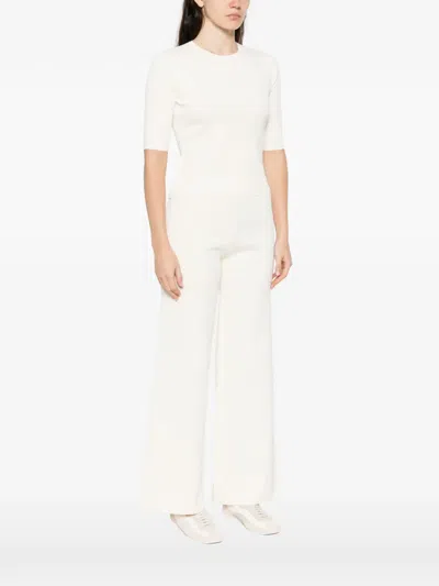 Max Mara Embroidered T-shirt In Neutral