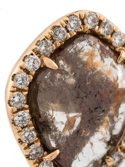 Shop Saqqara Sliced Diamond Earrings In Metallic