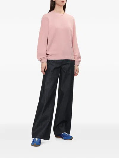Ader Error Waffle-knit Sweatshirt In Pink