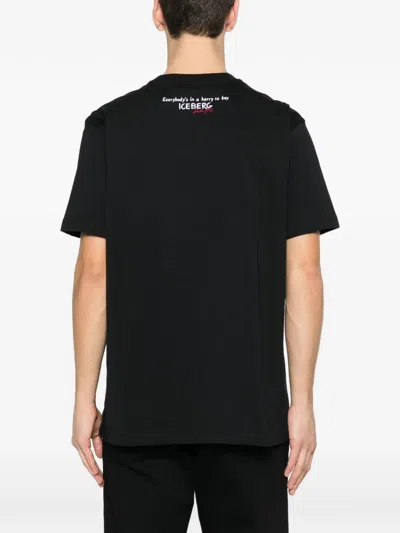 Iceberg Peanuts Print T-shirt In Black