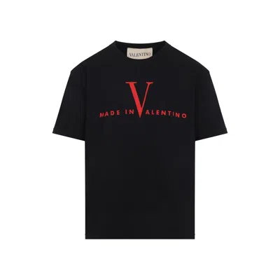 Valentino Crew Neck Short Sleeve T-shirt Design In Black