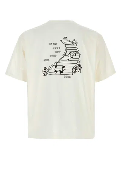 Bode Men White Cotton Oversize Composer T-shirt In White