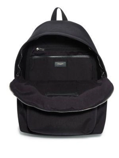 Shop Saint Laurent Hunt Cotton Backpack In Black