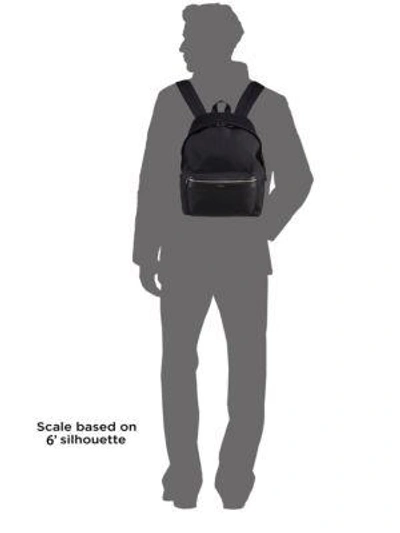 Shop Saint Laurent Hunt Cotton Backpack In Black