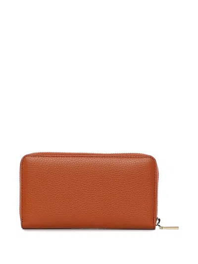 Coccinelle Zip Leather Wallet In Pattern