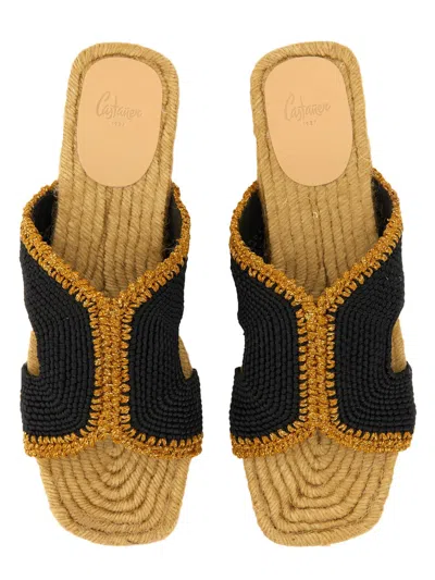 Castaã±er Braided Sole Espadrilles Open Toe In Multi