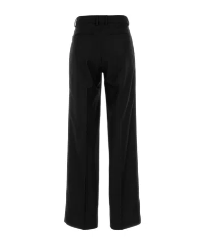 Pt Torino Black Wool Blend Lola Pant In Black