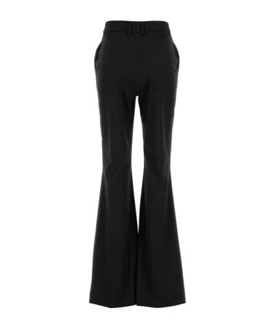 Pt Torino Black Stretch Polyester Blend Pant In Black