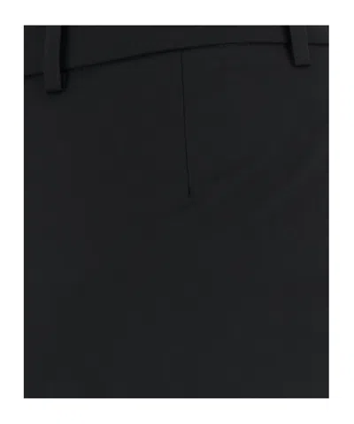 Pt Torino Black Stretch Polyester Blend Pant In Black