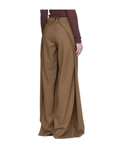 Mugler Brown Super Fine Mela Trousers In Brown