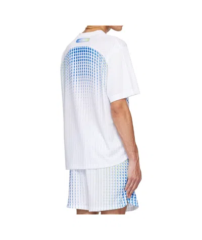 Casablanca Crew Neck Graphic Print Short Sleeve T Shirt In White