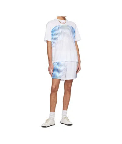 Casablanca Crew Neck Graphic Print Short Sleeve T Shirt In White