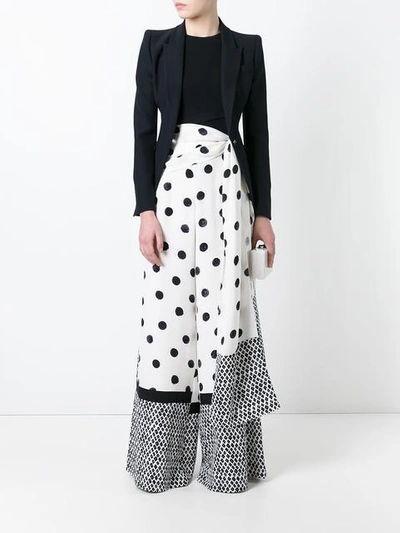 Shop Oscar De La Renta Polka Dots Palazzo Pants