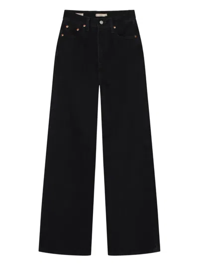 Levi's Cinch High Waist Baggy Wide Leg Jeans In Black