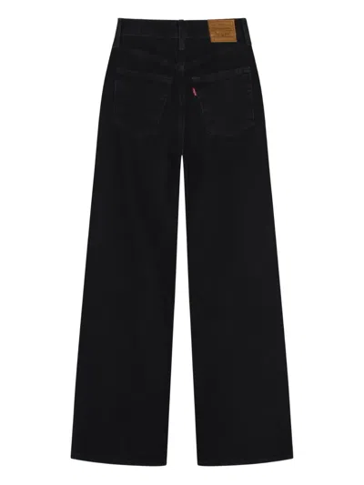 Levi's Cinch High Waist Baggy Wide Leg Jeans In Black